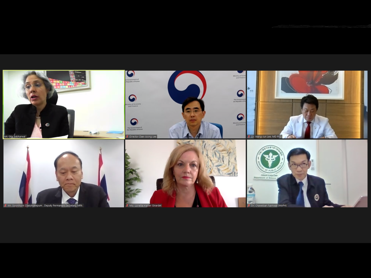 The panelists share their views for the opportunities in the 'new normal' via teleconference