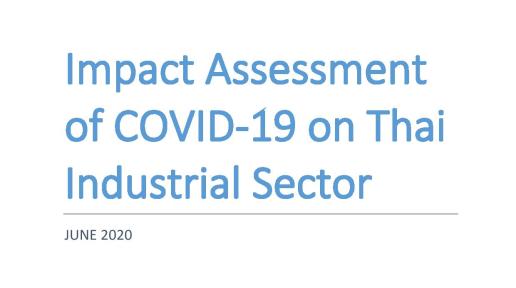 Impact Assessment of COVID-19 on Thai Industrial Sector